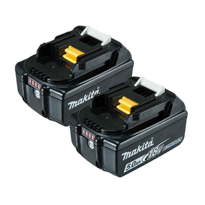 Makita 18V 5.0Ah Lithium-Ion Battery Twin Pack