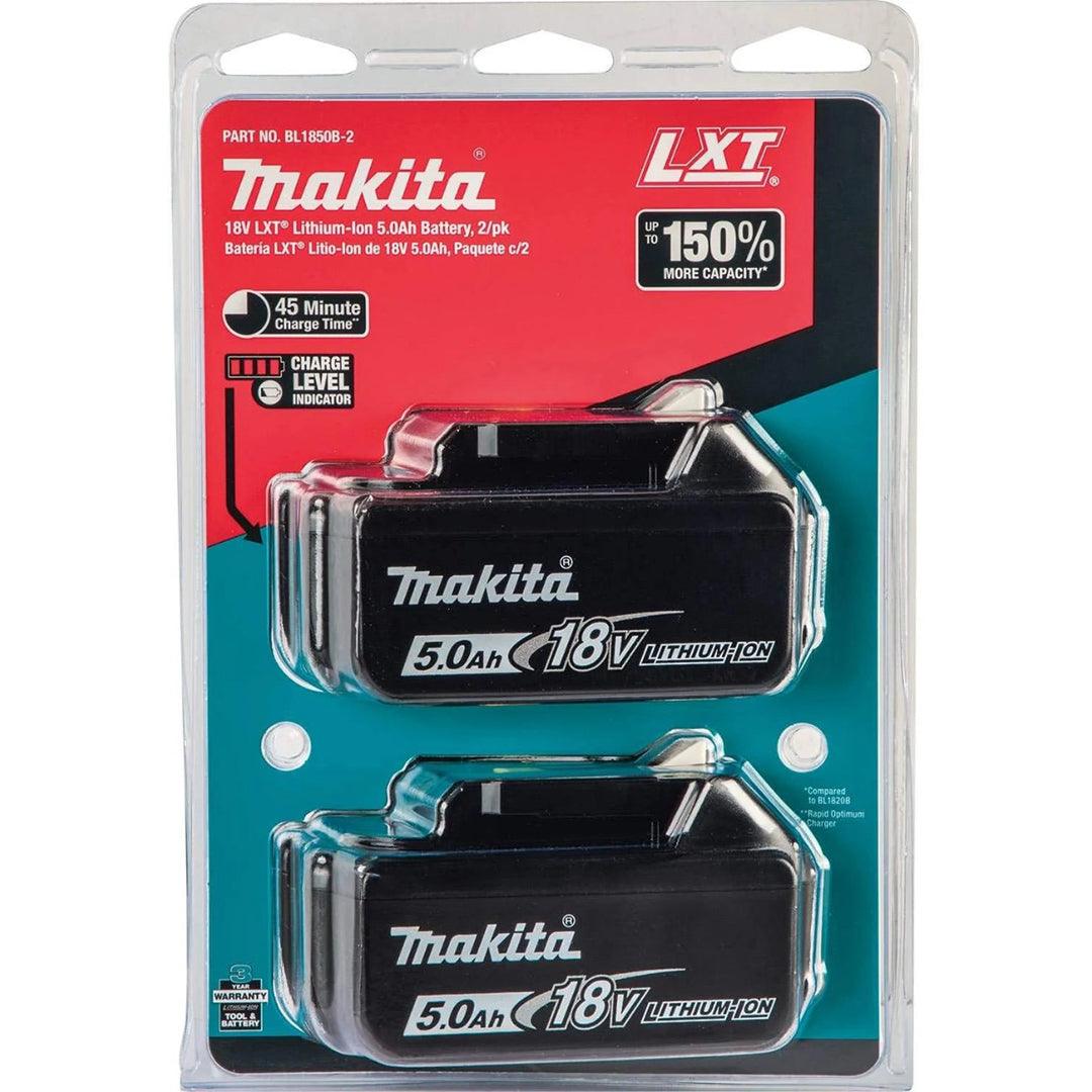 Makita 18V 5.0Ah Lithium-Ion Battery Twin Pack